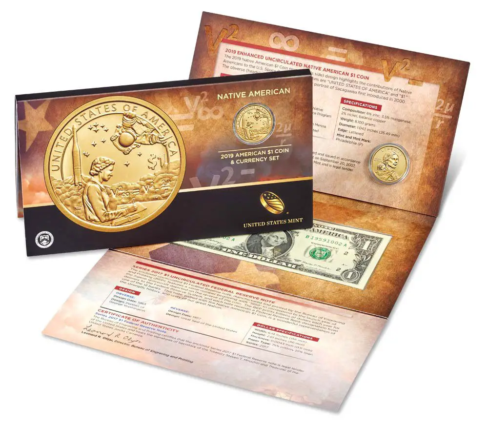 2019 Native American Coin &  Currency Set $1 Enhanced ...