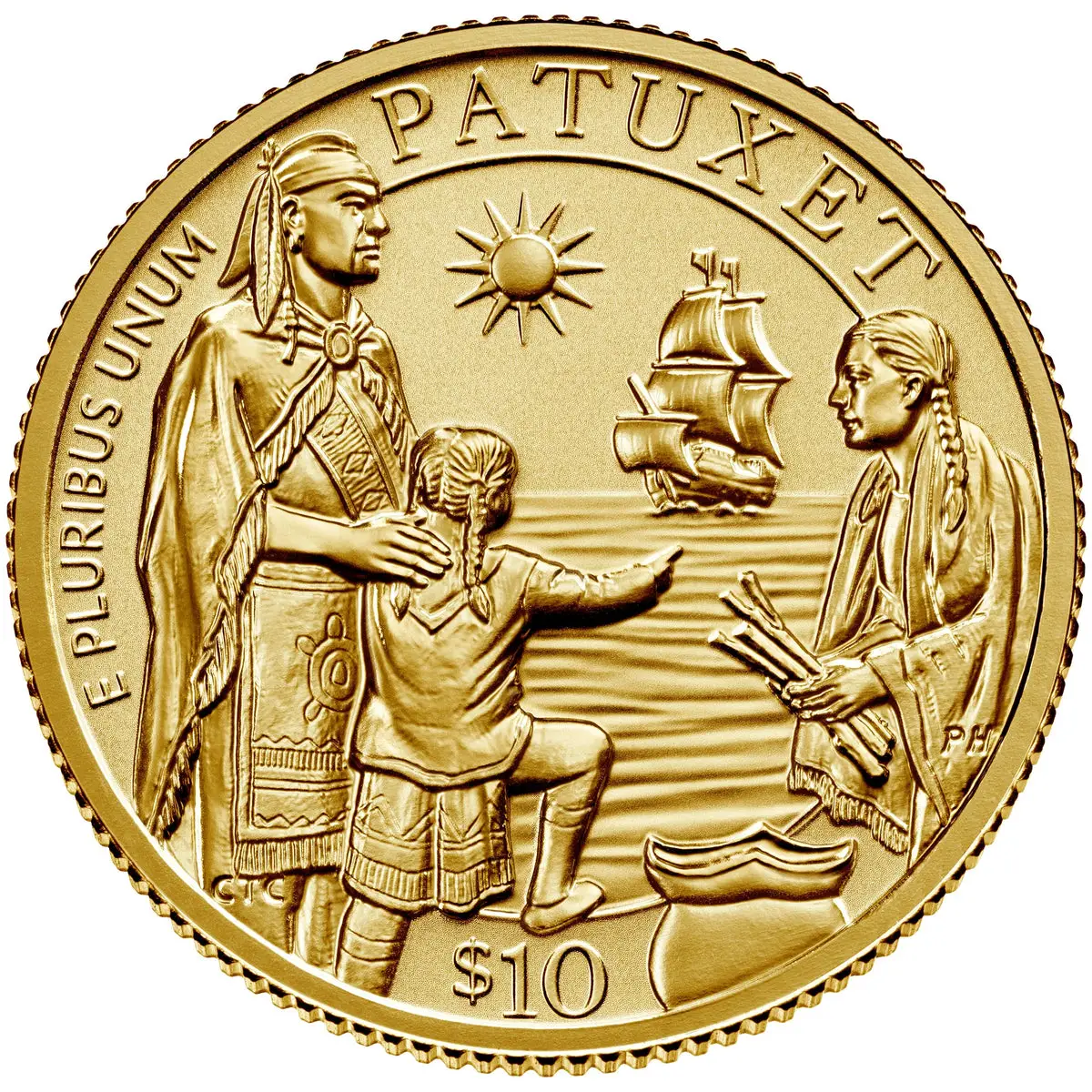 2020 Mayflower 400th Anniversary Gold Reverse Proof Coin