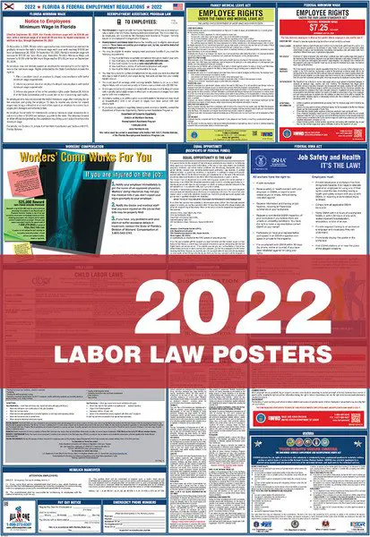 2021 All In One Florida &  Federal Labor Law Compliance Poster