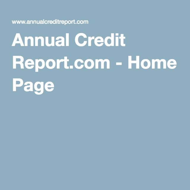Annual Credit Report.com