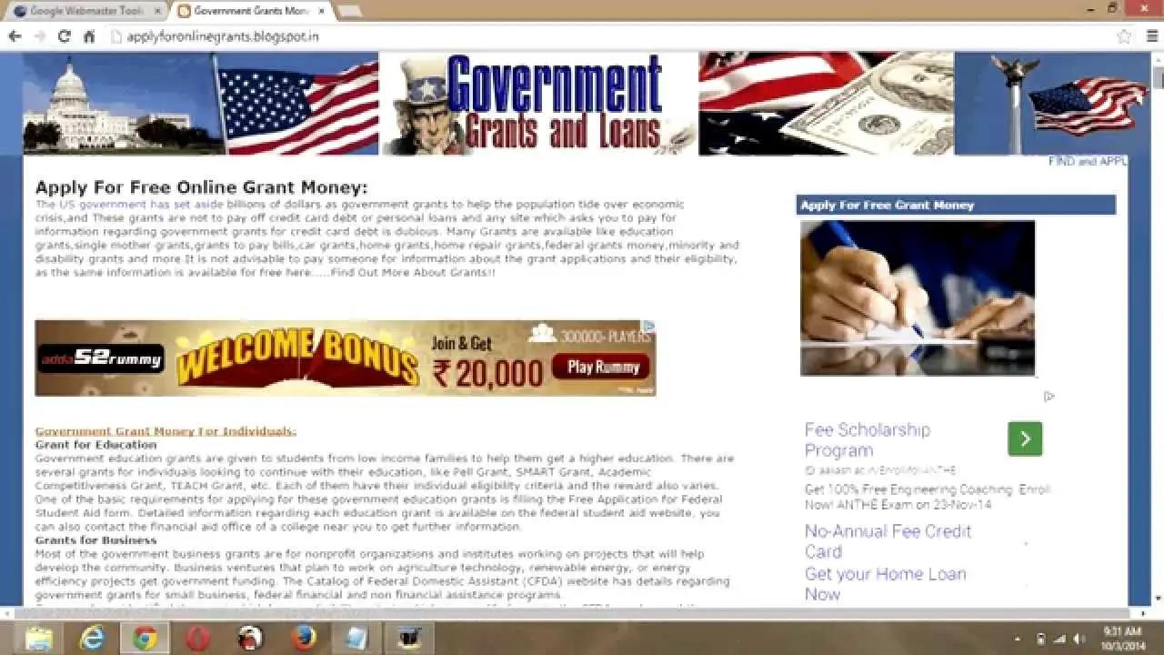 Apply Free Government Money to Pay Bills