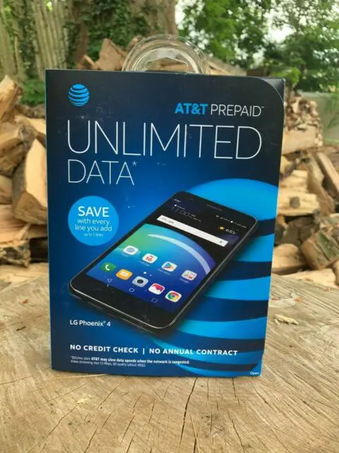 AT& T ATT Prepaid Cell Phone Smartphone Unlimited Data LG Phoenix 4 LTE ...