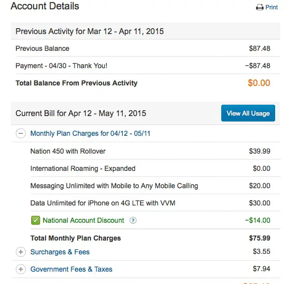 AT& T Master Employee Discount List