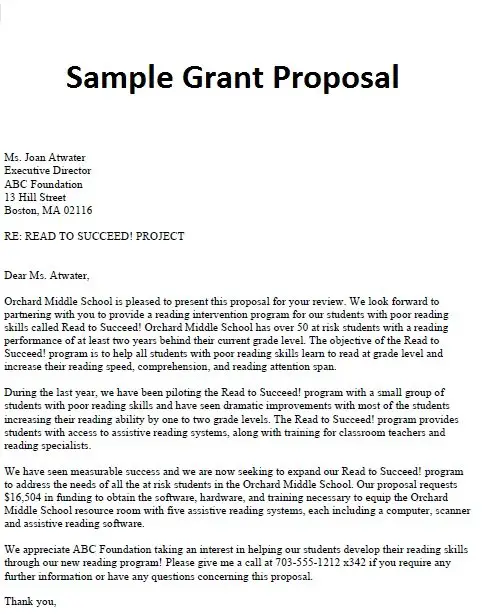 business proposal letter: November 2012