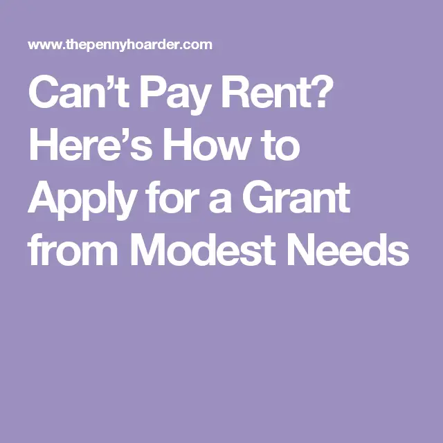 Cant Pay Rent? How Modest Needs Helps Pay the Bills When Things Get ...