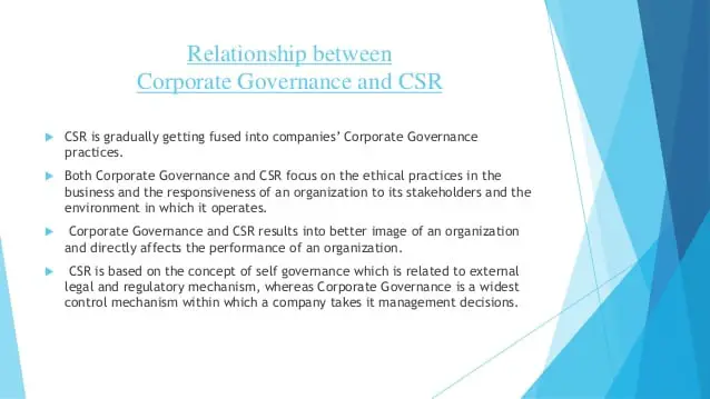 Corporate Governance Vs. Corporate Social Responsibilities