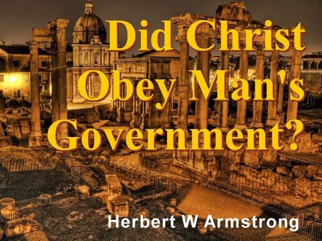 Did Christ Obey Man