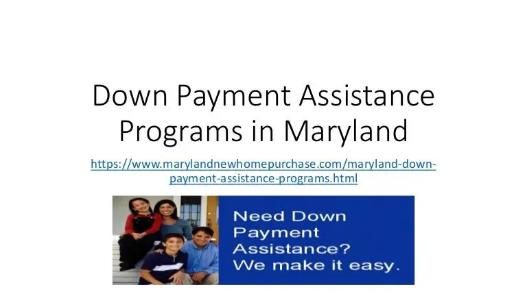 Down payment assistance programs in maryland