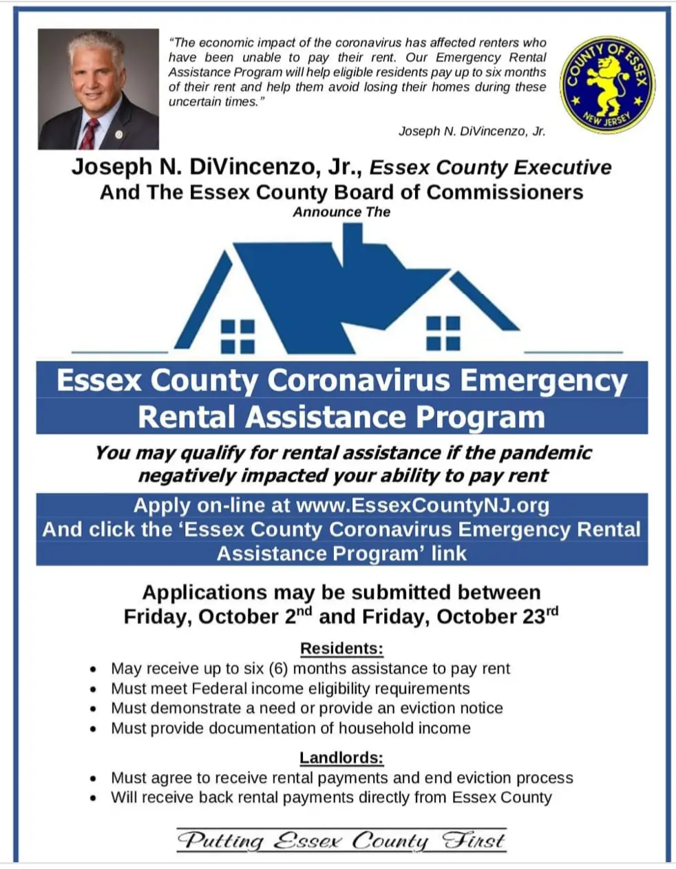 Emergency Coronavirus Rental Assistance for Essex County Residents