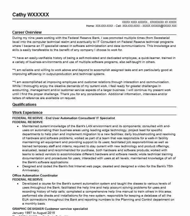 Federal Field Specialist Resume Example Office Of Refugee Resettlement ...