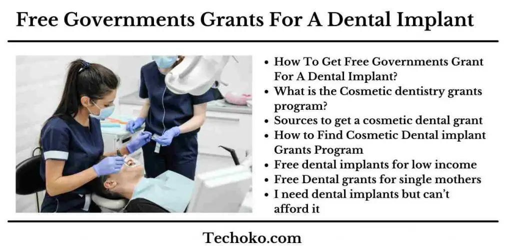 Free Government Grants For A Dental Implant