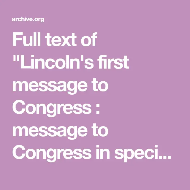 Full text of " Lincoln