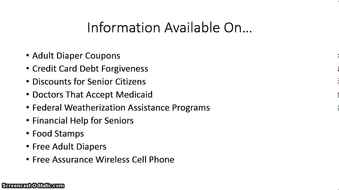 government assistance for seniors