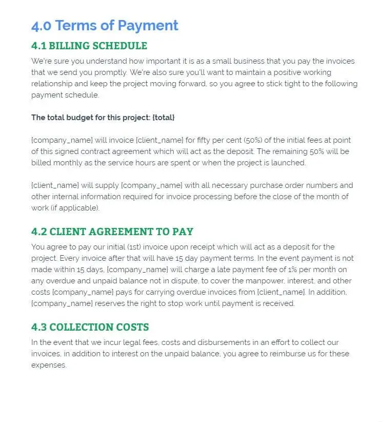 Government Contract Proposal Template Collection
