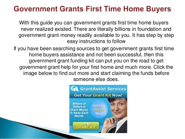 Government Grants First Time Home Buyers
