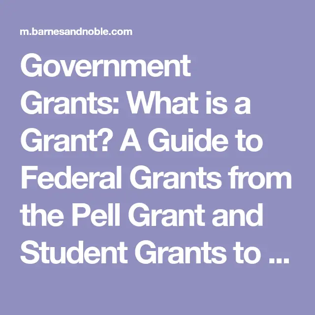 Government Grants: What is a Grant? A Guide to Federal Grants from the ...
