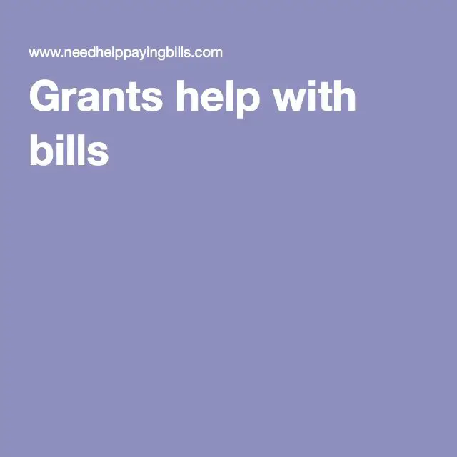Grants help with bills