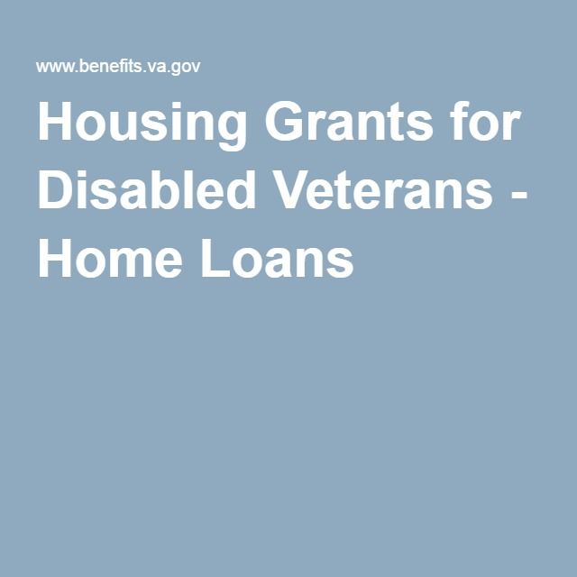 Housing Grants for Disabled Veterans