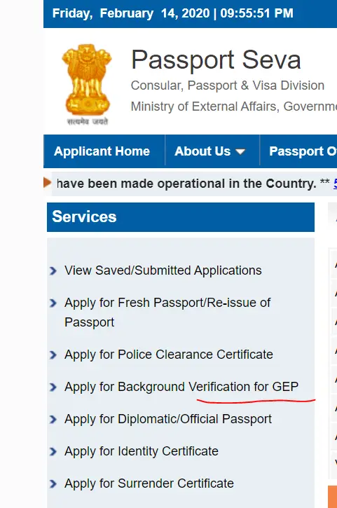 How long did the background verification for the GEP step in India take ...