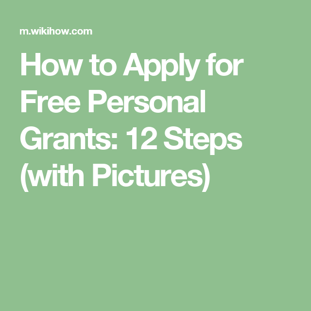 How to Apply for Free Personal Grants
