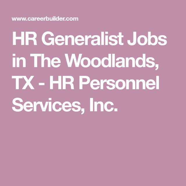 HR Generalist Jobs in The Woodlands, TX