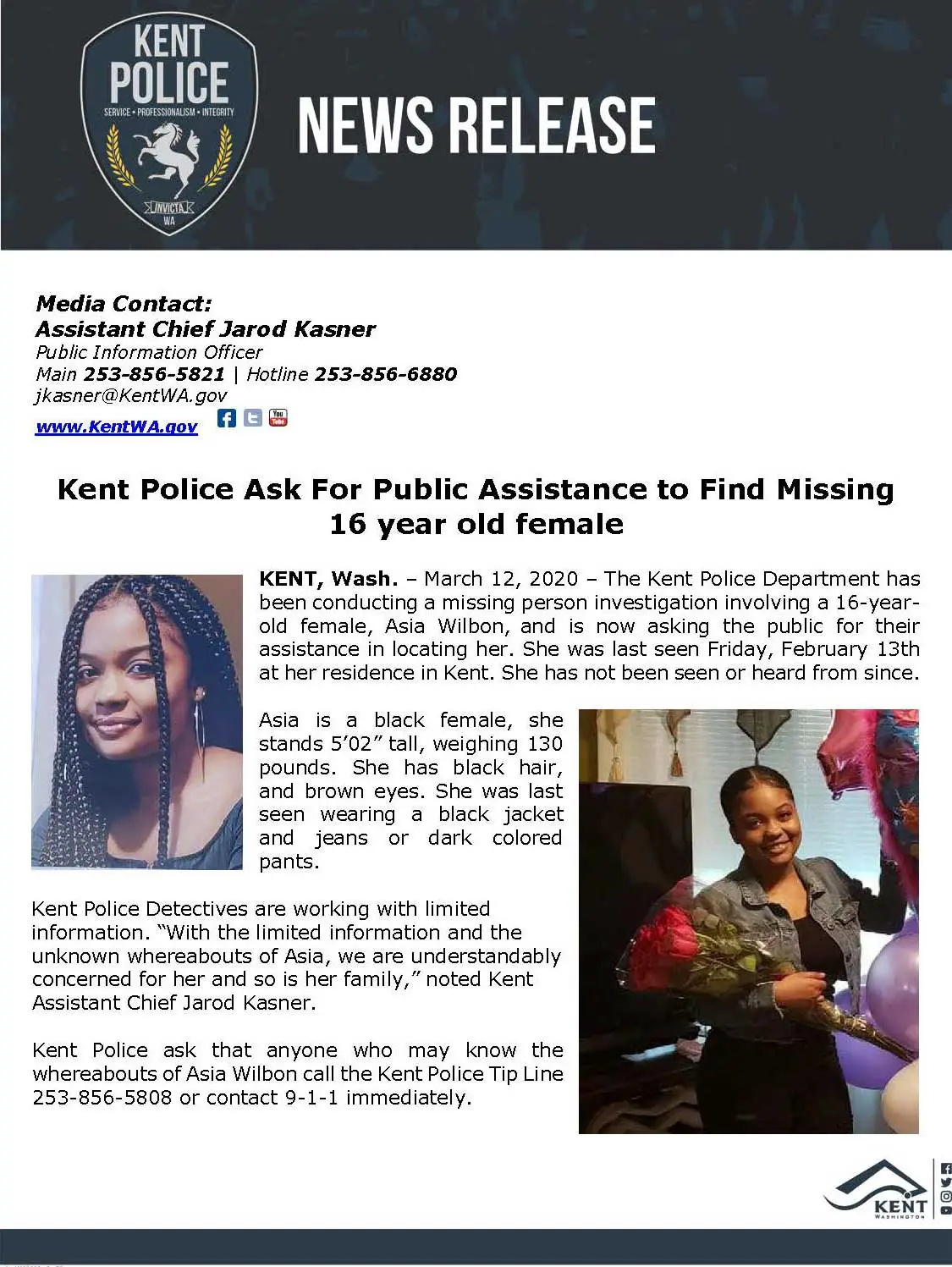 Kent Police seeking public