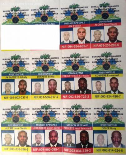 List of fake ID Cards and Badges distributed by Ernest Laventure ...