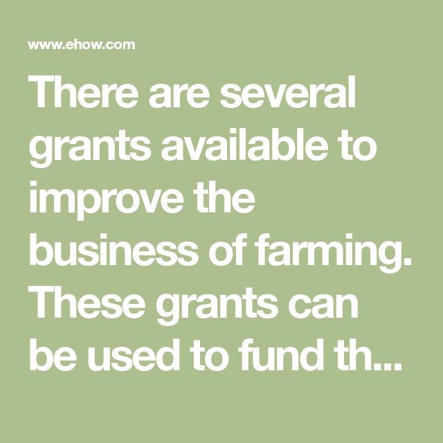 List of Government Farm Grants