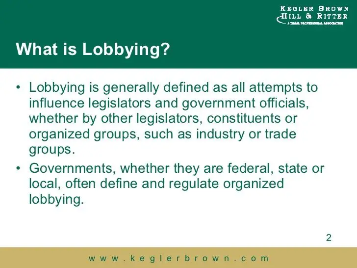 Lobbying and Government Relations in the U.S.