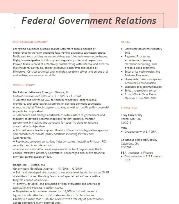 Logistics Management Specialist (Federal Government) Resume Example ...