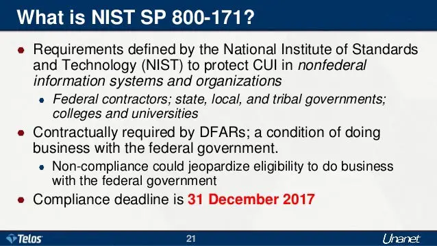 NIST Cybersecurity Requirements for Government Contractors