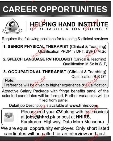 Occupational Therapist, Speech Language Pathologist Wanted 2021 Job ...