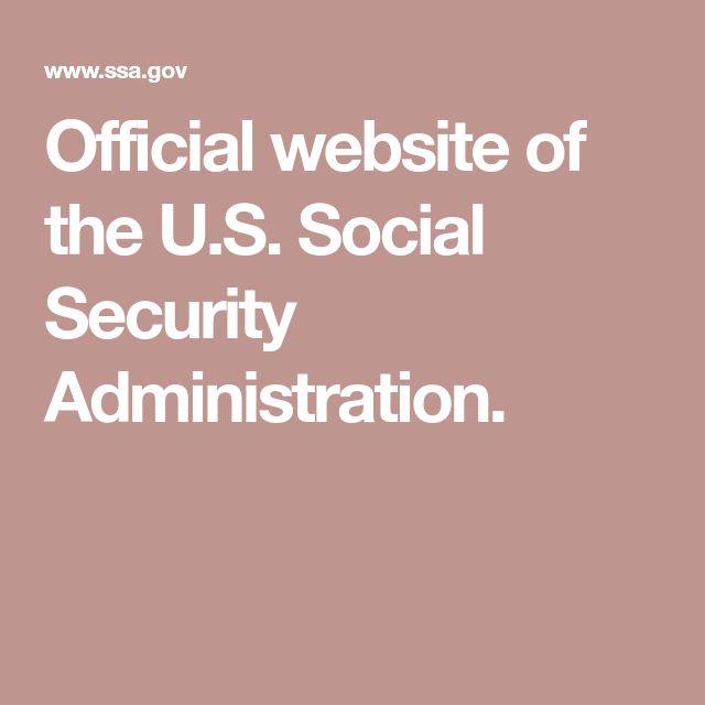Official website of the U.S. Social Security Administration.