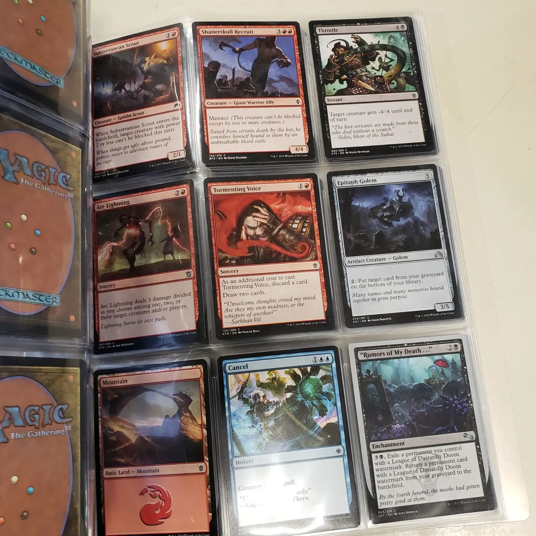 OVER 100 MAGIC THE GATHERING CARDS IN BINDER