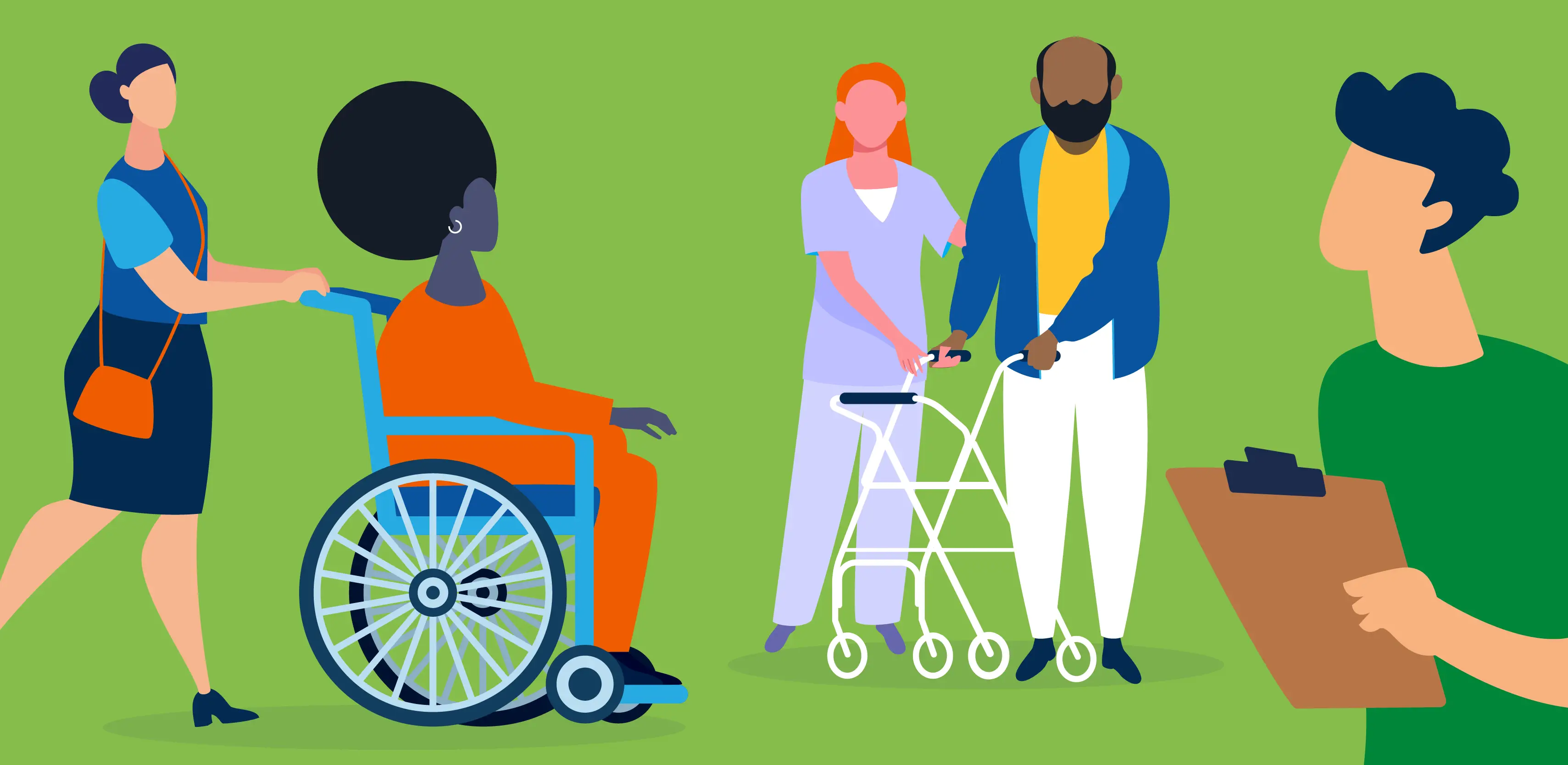 People with disability, support workers and carers
