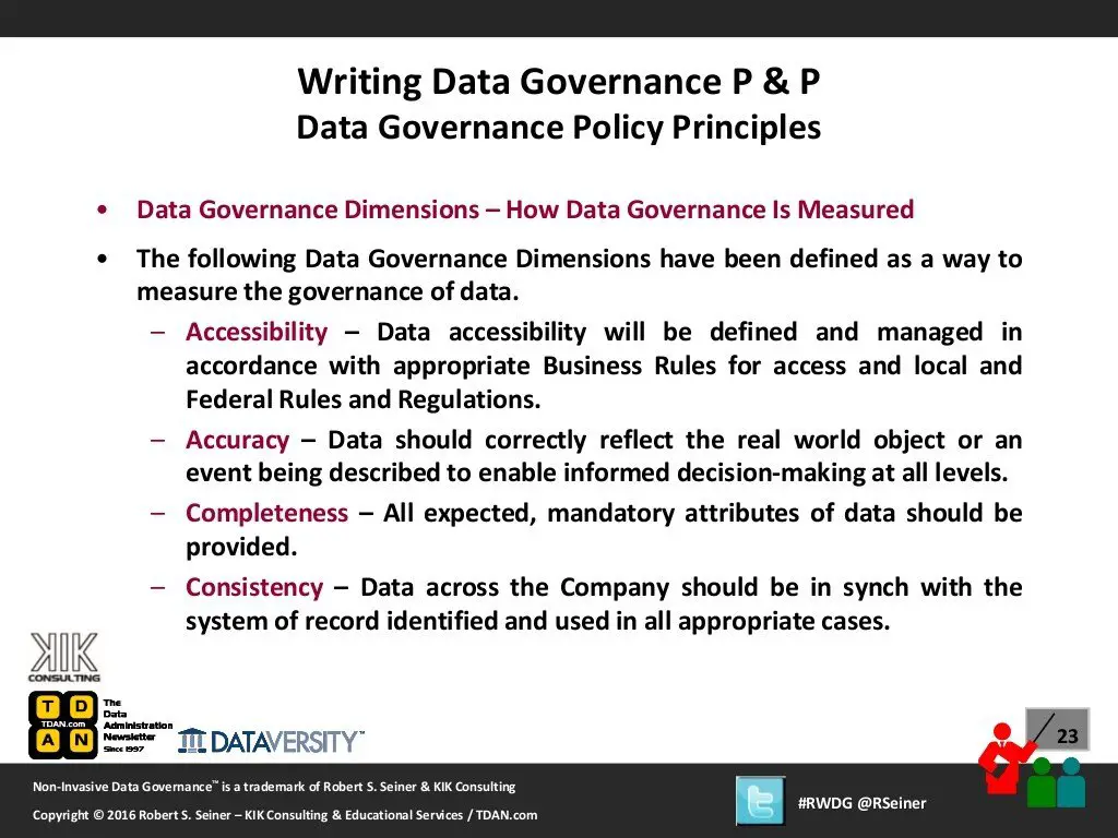 RWDG Webinar: Writing Data Governance Policies &  Procedures