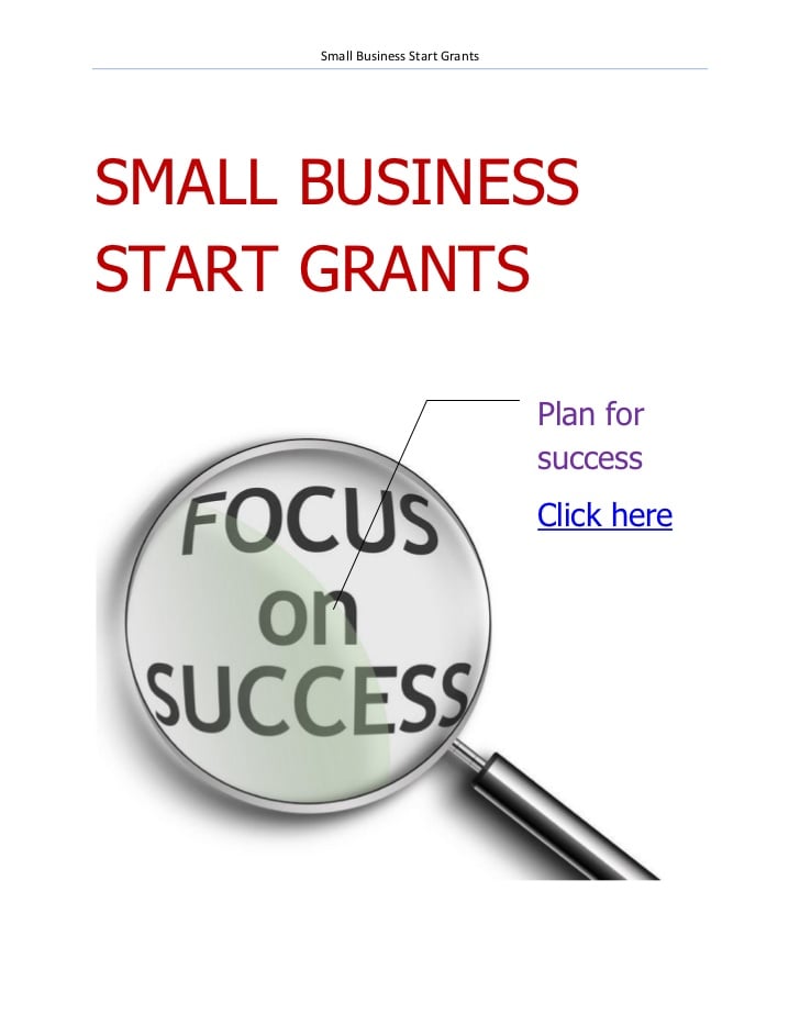 Small Business Start Up Grants