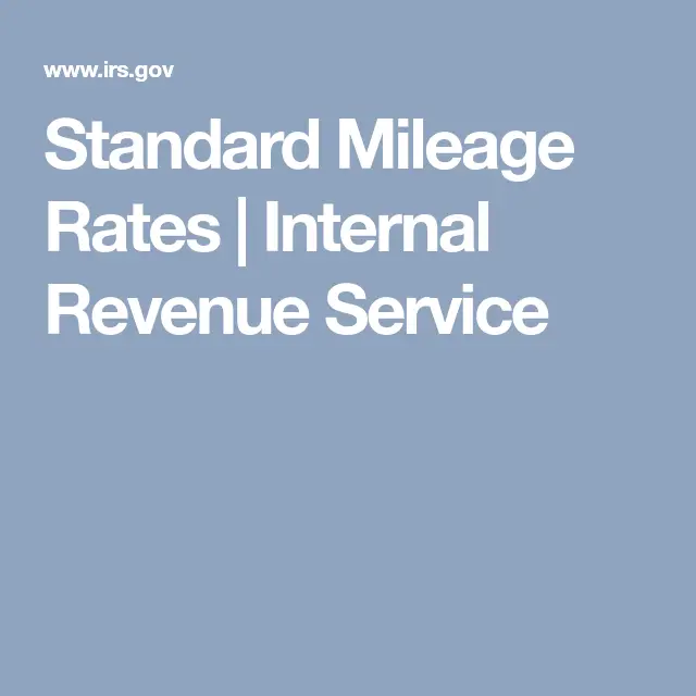 Standard Mileage Rates