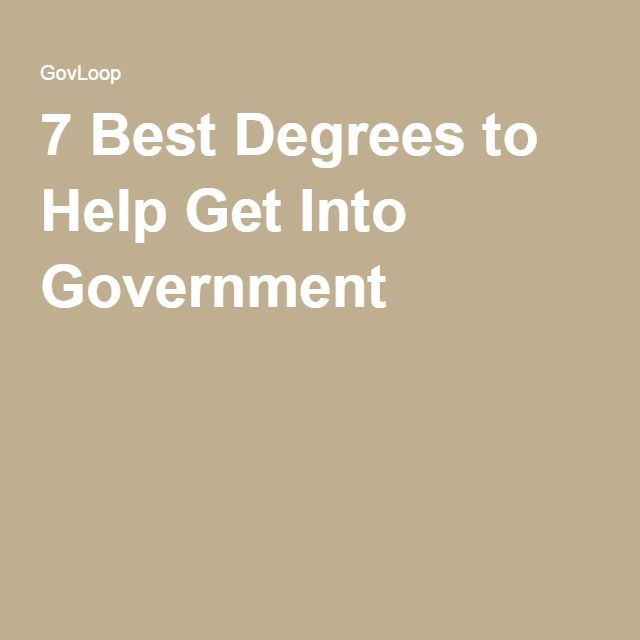 The Best Degrees to Get Into Government
