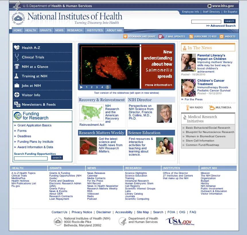 Top Sites For Health Information