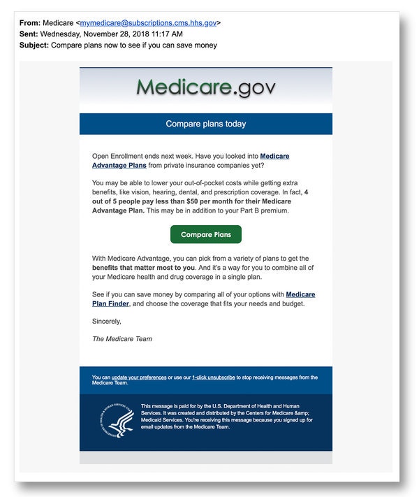 Trump Administration Peppers Inboxes With Plugs for Private Medicare ...