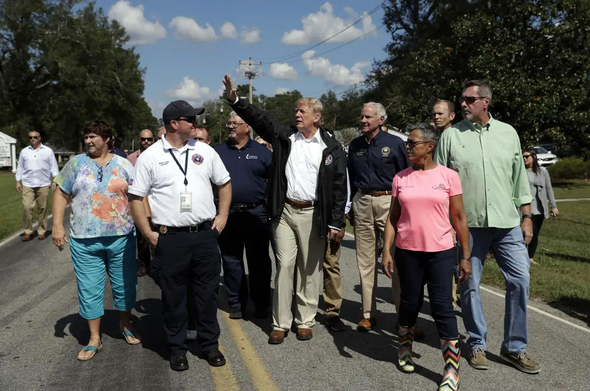 Trump visits SC to view flooding and damage after Florence