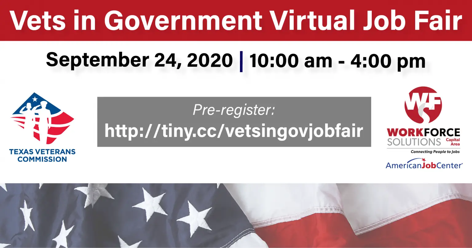 Vets in Government Virtual Job Fair  Texas Veterans ...