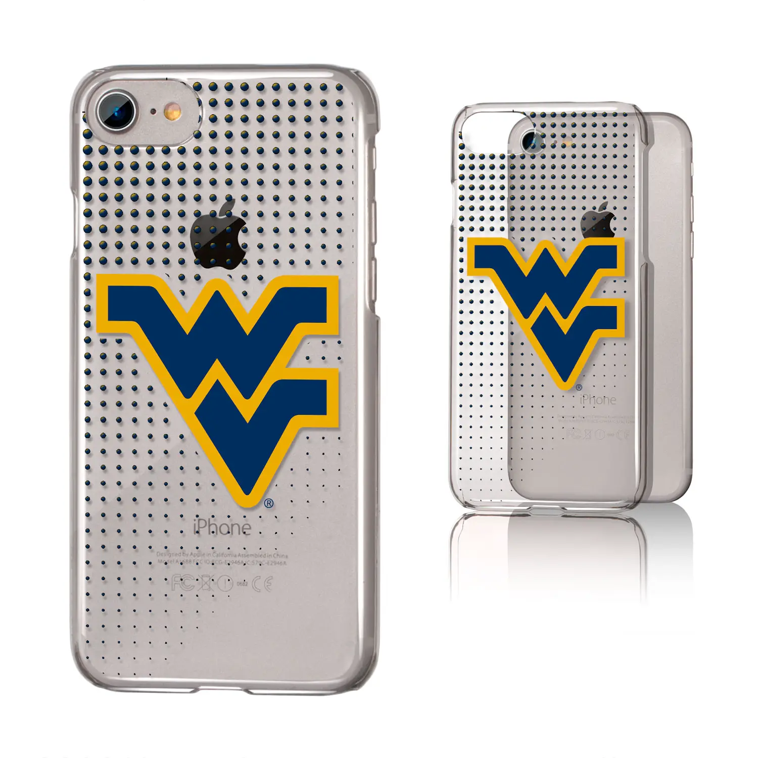 WVU West Virginia Mountaineers Dots Clear Case for iPhone 8 / 7 / 6 ...